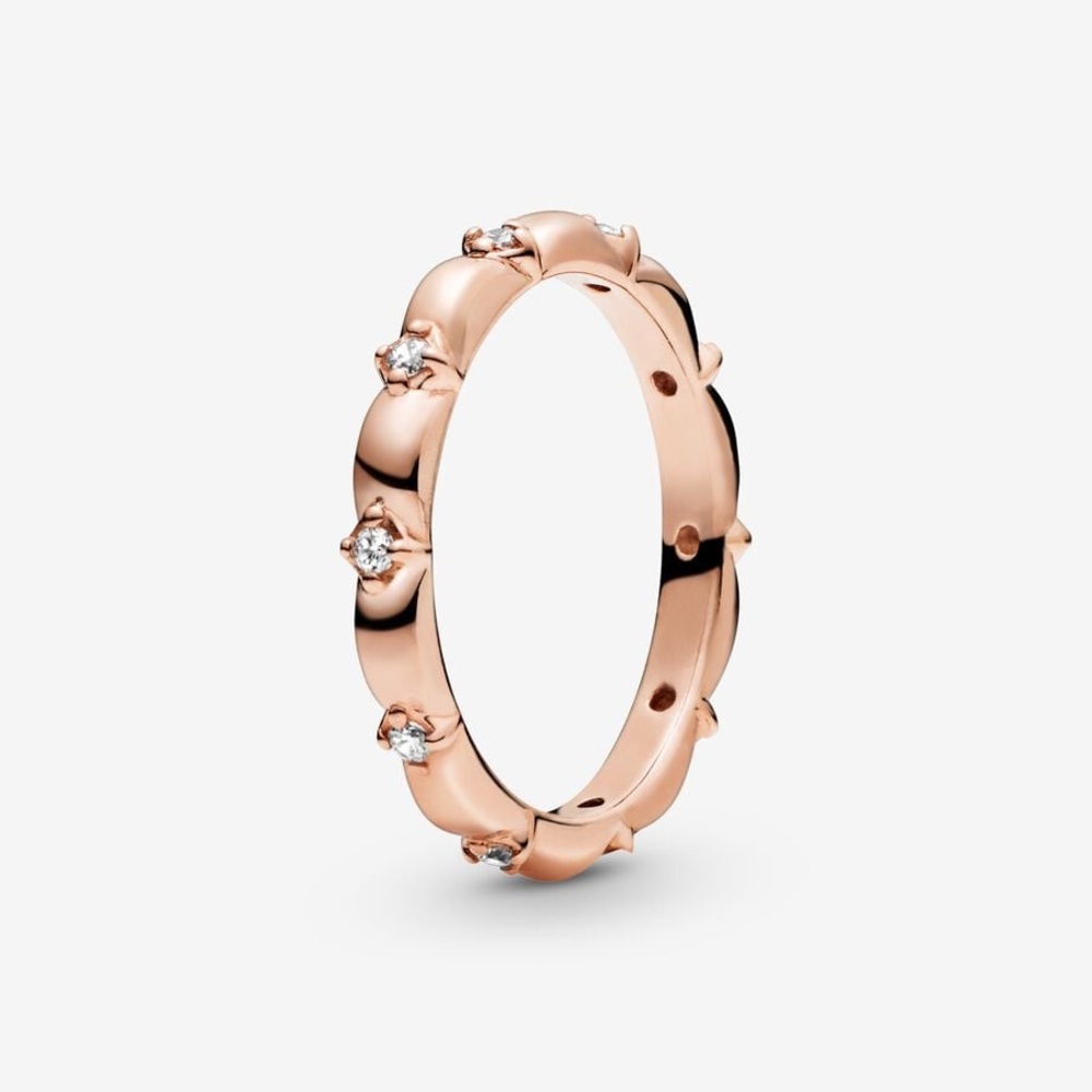 Pandora Flower Petals Band Ring Rose Gold